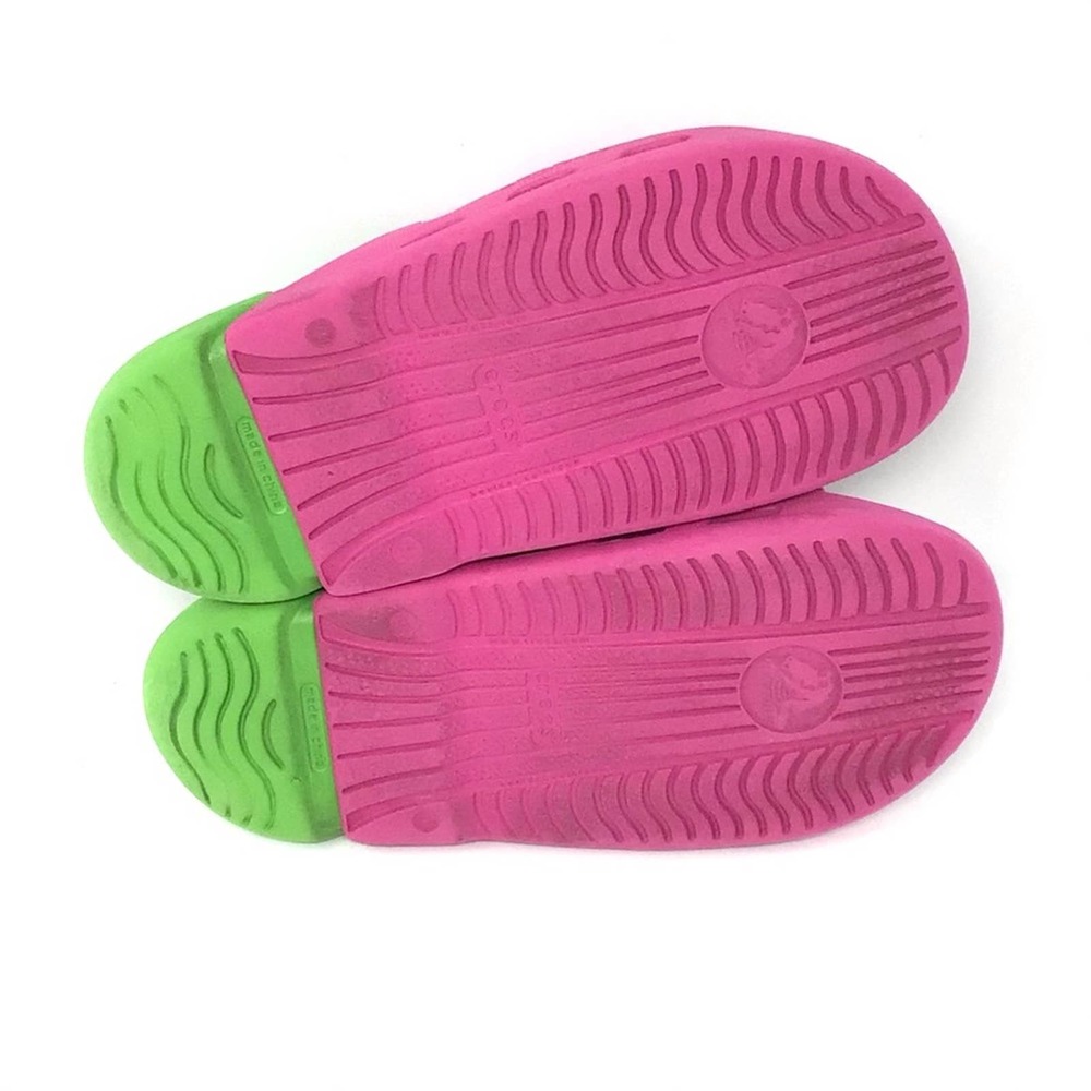 Crocs | Pink Green Disney Mickey Mouse Girls Open Toe Sandals J1 - Picture 7 of 7